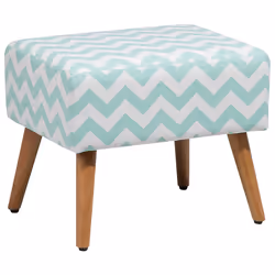 Footstool MANTEO Cotton Mint Green
