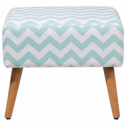 Footstool MANTEO Cotton Mint Green