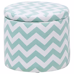 Storage Pouffe TUNICA Cotton Mint Green 35 cm 35 cm 30 cm