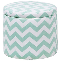 Storage Pouffe TUNICA Cotton Mint Green 35 cm 35 cm 30 cm