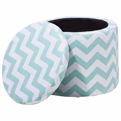 Storage Pouffe TUNICA Cotton Mint Green 35 cm 35 cm 30 cm