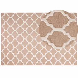 Wool Area Rug 160 x 230 cm Beige ERBAA