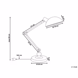 Desk Lamp MERAMEC Adjustable Metal White