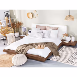 Bed ZEN 180 x 200 cm (EU Super King) Brown Ash Wood