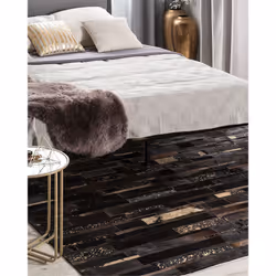 Rug ARTVIN 140 x 200 cm Leather Brown