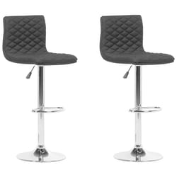 Set of 2 Bar Chairs ORLANDO Swivel Black