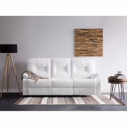 White Faux Leather 3/2 Seater BERGEN - 3 Seater