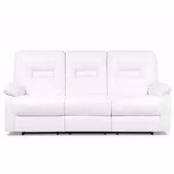 White Faux Leather 3/2 Seater BERGEN - 3 Seater