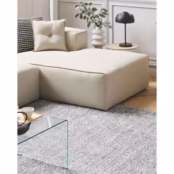 Shaggy Area Rug 140 x 200 cm Salt and Pepper DEMRE