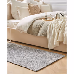 Shaggy Area Rug 80 x 150 cm Salt and Pepper DEMRE