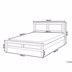 Bed Pine Wood OLIVET 160 x 200 cm (EU King Size) White - Additional view 4