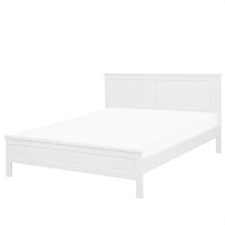 Bed Pine Wood OLIVET 140 x 200 cm (EU Double) White