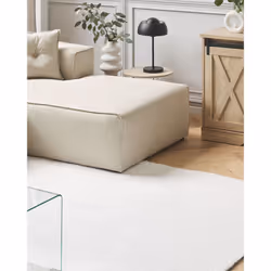 Shaggy Area Rug 140 x 200 cm White DEMRE
