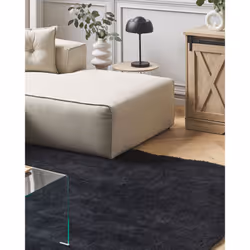 Shaggy Area Rug 160 x 230 cm Black DEMRE