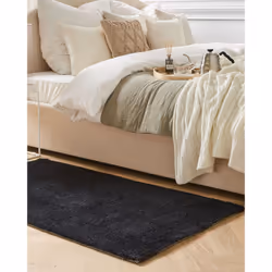 Shaggy Area Rug 80 x 150 cm Black DEMRE