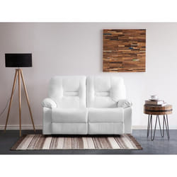 White Faux Leather 3/2 Seater BERGEN - 2 Seater