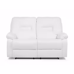 White Faux Leather 3/2 Seater BERGEN - 2 Seater