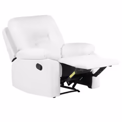 Recliner Chair BERGEN Faux Leather White