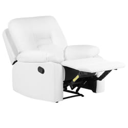 Recliner Chair BERGEN Faux Leather White
