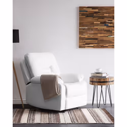 Recliner Chair BERGEN Faux Leather White
