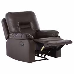 Recliner Chair BERGEN Faux Leather Brown