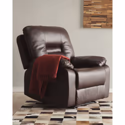 Recliner Chair BERGEN Faux Leather Brown