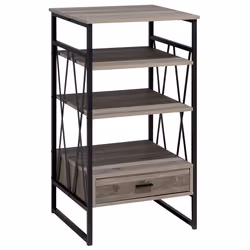 3 Tier Bookcase KEENE 101 cm Taupe
