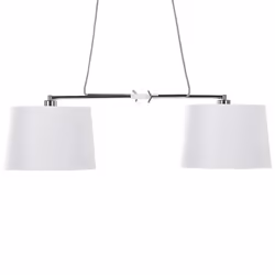 2 Light Pendant Lamp White FUCINO