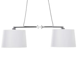 2 Light Pendant Lamp White FUCINO