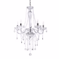 5 Light Crystal Chandelier Clear LOCONE