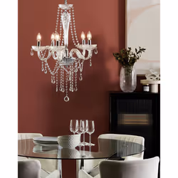 5 Light Crystal Chandelier Clear LOCONE