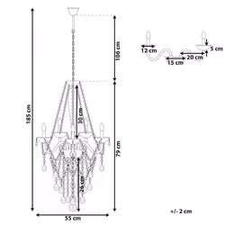 5 Light Crystal Chandelier Clear LOCONE