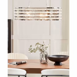 Crystal Pendant Lamp Silver CAVONE