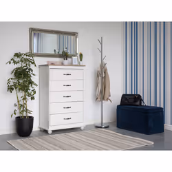 5 Drawer Chest SHARON White