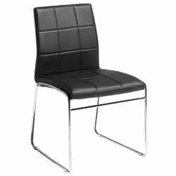 Set of 2 Conference Chairs KIRON Faux Leather Black