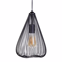 Metal Pendant Lamp Black CONCA