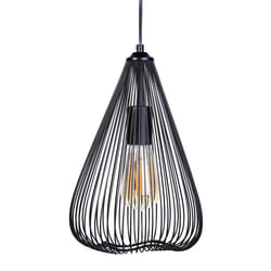 Metal Pendant Lamp Black CONCA