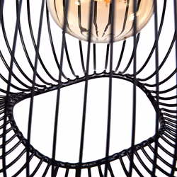 Metal Pendant Lamp Black CONCA