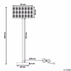 Floor Lamp TENNA Crystal Silver