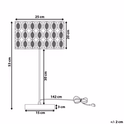 Table Lamp TENNA Crystal Silver