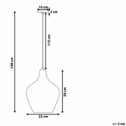 Glass Pendant Lamp Silver SANGONE