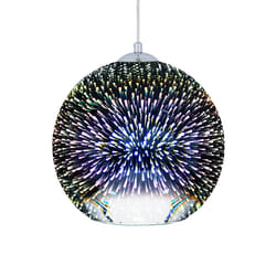 Glass Pendant Lamp Silver SESSERA
