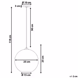 Glass Pendant Lamp Silver SESSERA