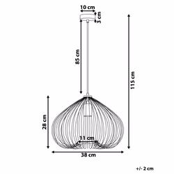 Metal Pendant Lamp Black TORDINO