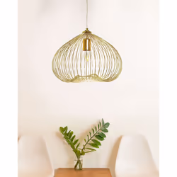 Metal Pendant Lamp Gold TORDINO