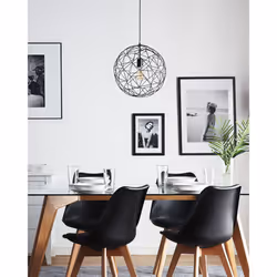 Metal Pendant Lamp Black LEMME - Additional view 4