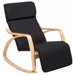 Rocking Chair WESTON Fabric Black