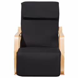Rocking Chair WESTON Fabric Black