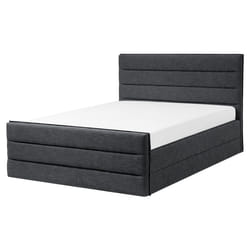 Bed Fabric VALBONNE 160 x 200 cm (EU King Size) Dark Grey