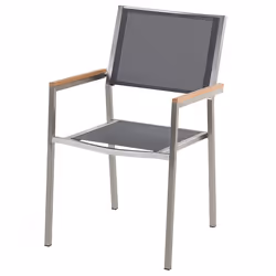 Garden Dining Set 8 Seater GROSSETO Cracked Glass Transparent/ Grey